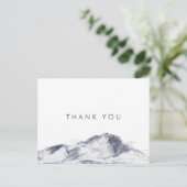 Eenvoudig gebergte Dank u Briefkaart (Staand voorkant)