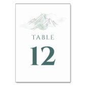 Eenvoudig gebergte Rustic Green en White Wedding Kaart (Achterkant)