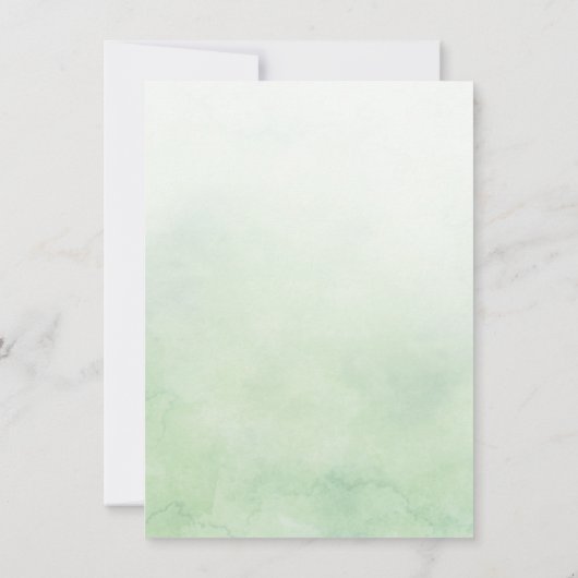 Eenvoudig gebladerte groen repetitie diner kaart (Achterkant)