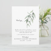 Eenvoudig gebladerte II rouwbegrafenis dank u Bedankkaart (Staand voorkant)