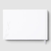 Eenvoudig gebladerte Wit Gouden Folie Wedding Gastenboek (Achterkant)