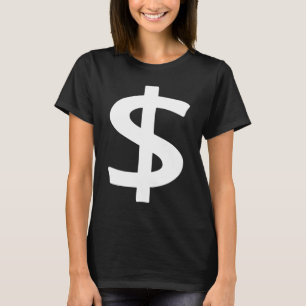 Eenvoudig geblazen grote witte dollaire gebarentje t-shirt