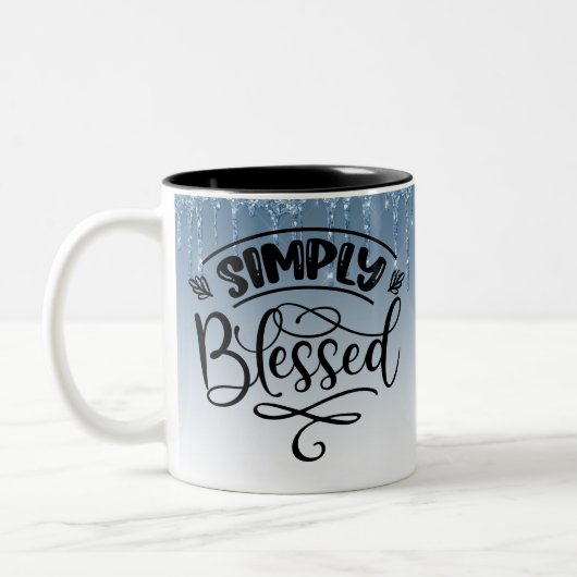 Eenvoudig geblesseerd tweekleurige koffiemok (Links)