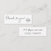 Eenvoudig gebogen hart Dank je Logo invoegen Klantenkaartje (Voorkant / Achterkant)