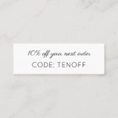 Eenvoudig gebogen hart Dank je Logo invoegen Klantenkaartje (Achterkant)