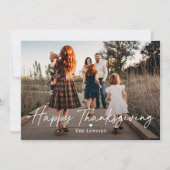 Eenvoudig gebogen Thanksgiving fotokaarten Feestdagenkaart (Voorkant)