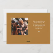 Eenvoudig gebogen Thanksgiving fotokaarten Feestdagenkaart (Achterkant)