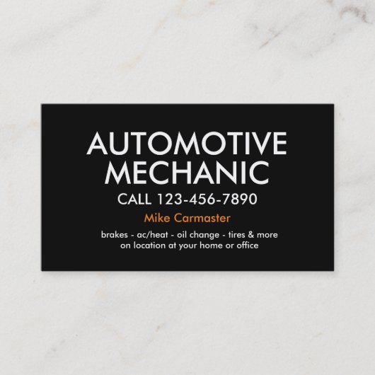 Eenvoudig gebold automatisch mechanisme visitekaartje (Voorkant)