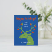 Eenvoudig gebold Wenskaart voor kerstmis met grafi (Staand voorkant)