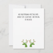 Eenvoudig gebold Wenskaart voor kerstmis met grafi (Achterkant)