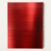 Eenvoudig geborsteld metaal Rood Klassiek monogram Planner (Achterkant)
