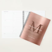 Eenvoudig geborsteld metallisch Roos Gold Classic  Planner (Display)