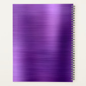 Eenvoudig geborsteld metallisch Violet Klassiek mo Planner (Achterkant)