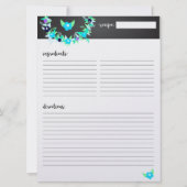 Eenvoudig geborsteld Recipe Mini Multomap invoegen Kaart (Achterkant)