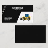 Eenvoudig gebouw met zwarte constructietorder visitekaartje (Voorkant / Achterkant)