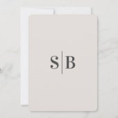 Eenvoudig, gebroken wit, robuust Vrijgezellenfeest Kaart (Achterkant)