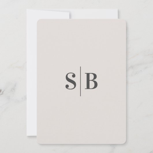 Eenvoudig, gebroken wit, robuust Vrijgezellenfeest Kaart (Achterkant)