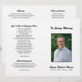 Eenvoudig gedenkteken begrafenisprogramma (Voorkant / Achterkant)