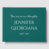 Eenvoudig gedenkwaardig basisboek gastenboek (Voorkant)