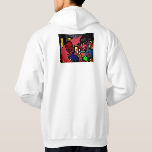 Eenvoudig gedragen overhemd hoodie (Achterkant)