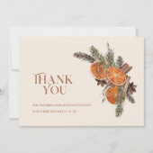 Eenvoudig gedroogd Sinaasappel plakjes & kaneel Ba Bedankkaart (Voorkant)