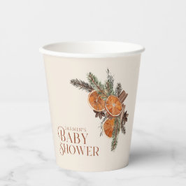 Eenvoudig gedroogd Sinaasappel plakjes & kaneel Ba Papieren Bekers