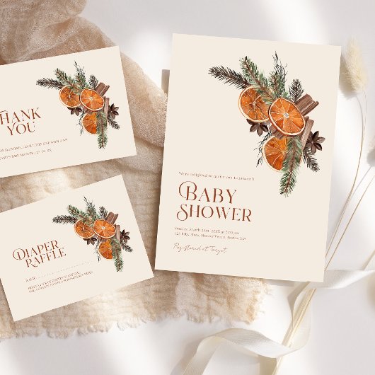 Eenvoudig gedroogd Sinaasappel plakjes & kaneel Ba Servet