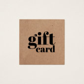 Eenvoudig gedrukte Kraft Beauty-kaartje Vierkante Visitekaartjes (Voorkant)