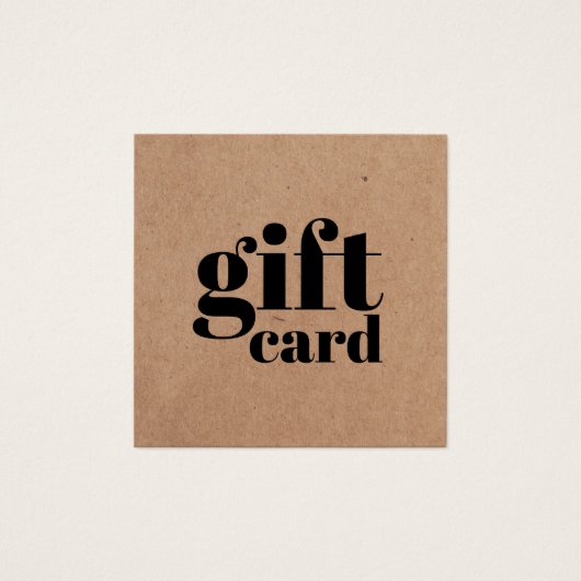 Eenvoudig gedrukte Kraft Beauty-kaartje Vierkante Visitekaartjes (Voorkant)