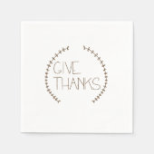 Eenvoudig Geef Bedankt Servet (Voorkant)