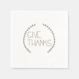 Eenvoudig Geef Bedankt Servet
