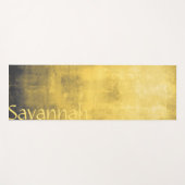 Eenvoudig geel Abstract Jouw naam Yogamat (Voorkant (horizontaal))