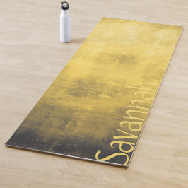 Eenvoudig geel Abstract Jouw naam Yogamat