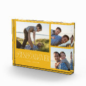 Eenvoudig Geel Beste Papa Ooit Collage Fotoblokken (Rechts)