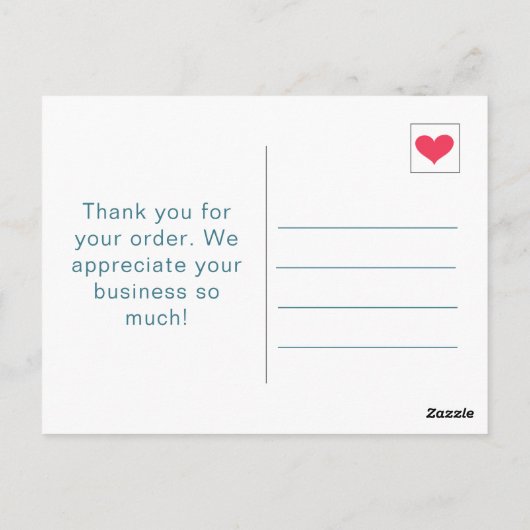 Eenvoudig Geel En Blauw Bedankt Voor Uw Bericht Briefkaart (Achterkant)