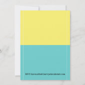 Eenvoudig geel en blauw Retirement Party Restauran Kaart (Achterkant)