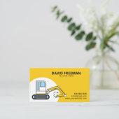 Eenvoudig geel en wit omhulsel visitekaartje (Staand voorkant)