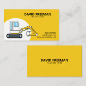 Eenvoudig geel en wit omhulsel visitekaartje (Voorkant / Achterkant)