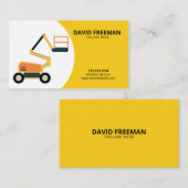 Eenvoudig geel en wit platform maken visitekaartje (Voorkant / Achterkant)