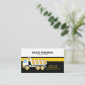 Eenvoudig geel en witteboardconstructie visitekaartje (Staand voorkant)