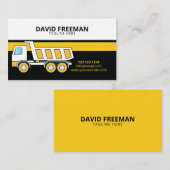 Eenvoudig geel en witteboardconstructie visitekaartje (Voorkant / Achterkant)