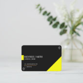 eenvoudig geel en zwart visitekaartje (Staand voorkant)