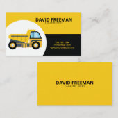 Eenvoudig geel en zwart-witbusontwerp visitekaartje (Voorkant / Achterkant)