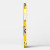 Eenvoudig geel folk bloemmotief Case-Mate iPhone case (Achterkant / Links)