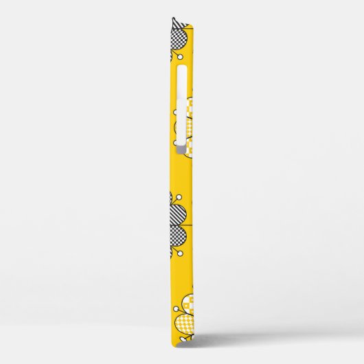 Eenvoudig geel folk bloemmotief Case-Mate iPhone case (Achterkant / Links)