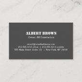 Eenvoudig geel grijs Monogram Constructie Elektris Visitekaartje (Achterkant)