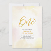 Eenvoudig geel hart een eerste meisjesfeest kaart (Voorkant)