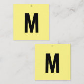 Eenvoudig geel kledingmaat Swing Display Label (Voorkant / Achterkant)