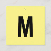 Eenvoudig geel kledingmaat Swing Display Label (Voorkant)