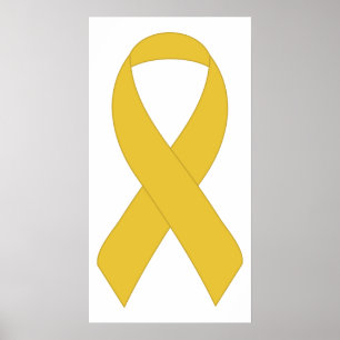 Eenvoudig geel lint poster